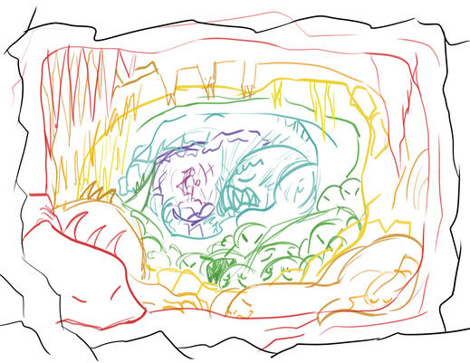 Tunnel Book - Cave Sketch