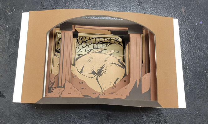 Tunnel Book - Dragon's Lair