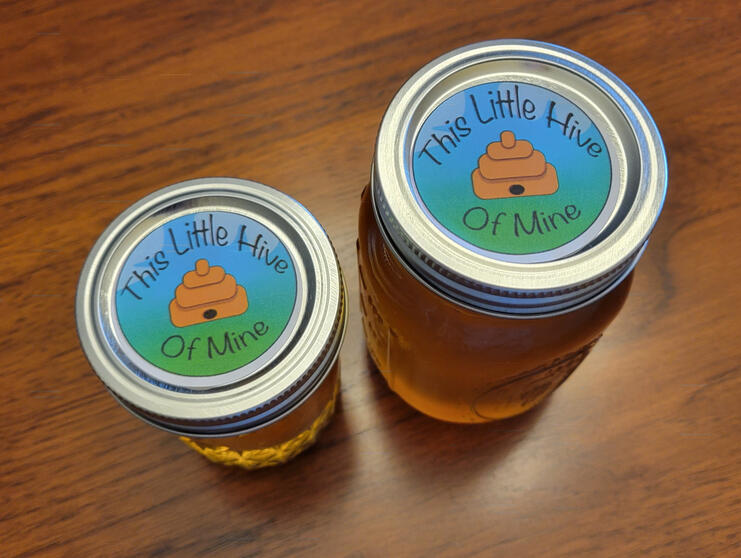 Bee Stickers on Jars